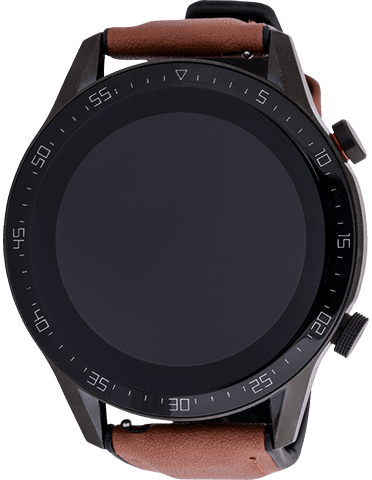 ساعت هوشمند هاینوتکو مدل RW-11 | دارای بند چرم و سیلیکونی مشکی