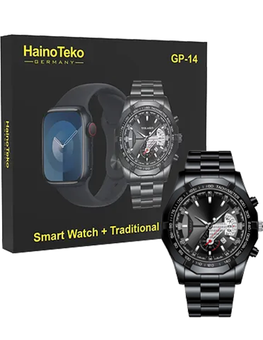 ساعت هوشمند هاینوتکو مدل GP-14 | دارای 3 بند وساعت مچی عقربه‌ای
