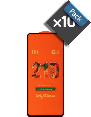 پک 10 تایی محافظ صفحه‌نمایش شیشه‌ای 9D/21D مناسب برای گوشی شیائومی Note 10 4G