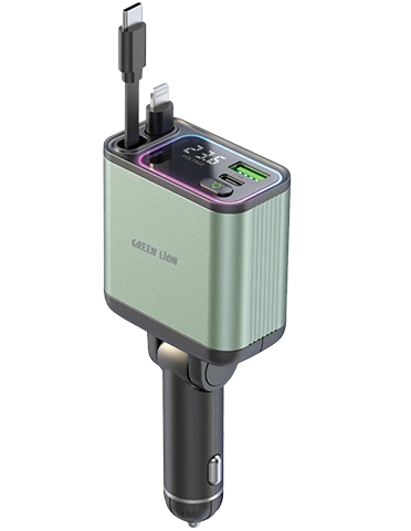 شارژر فندکی 90 وات گرین لاین مدل Retractable PD 65W