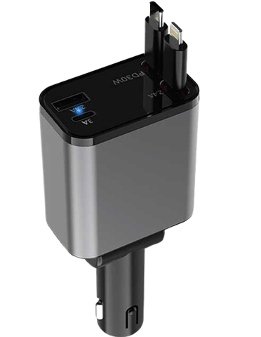 شارژر فندکی 50 وات گرین لاین مدل Retractable