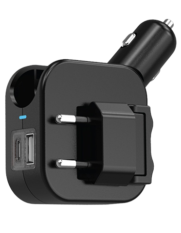 شارژر دوگانه گرین لاین مدل Duo Power Car & Wall Charger