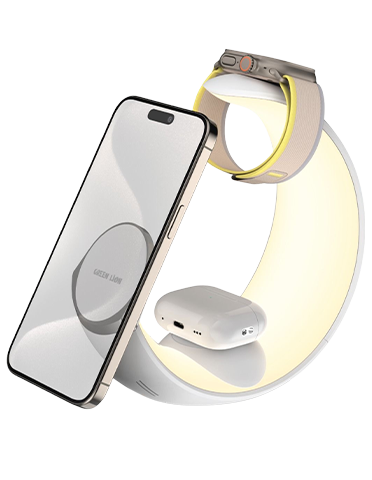 شارژر وایرلس گرین لاین مدل Moon Charge 4 in 1