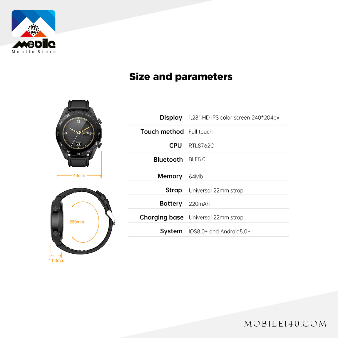 G-Tab GT1 Smart Watch 2