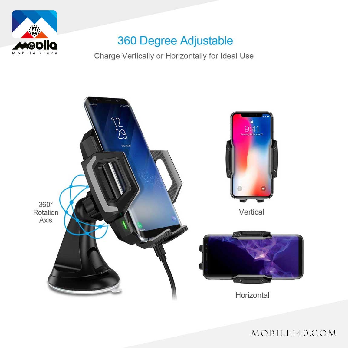 Choetech Fast Wireless Car Charger 5