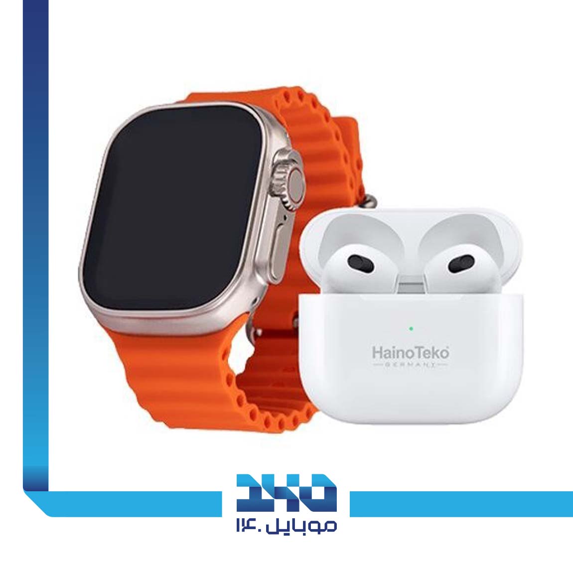 Pack Include Haino Teko GP-8 Smart watch With Haino teko Pro 5 Earphone 5