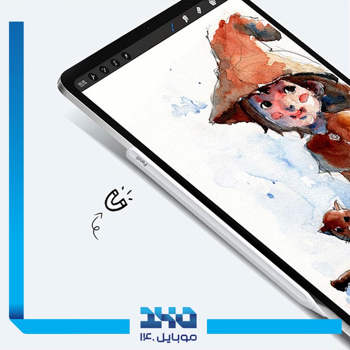 قلم لمسی بلوتوثی آیپد ویوو مدل Pencile W 2