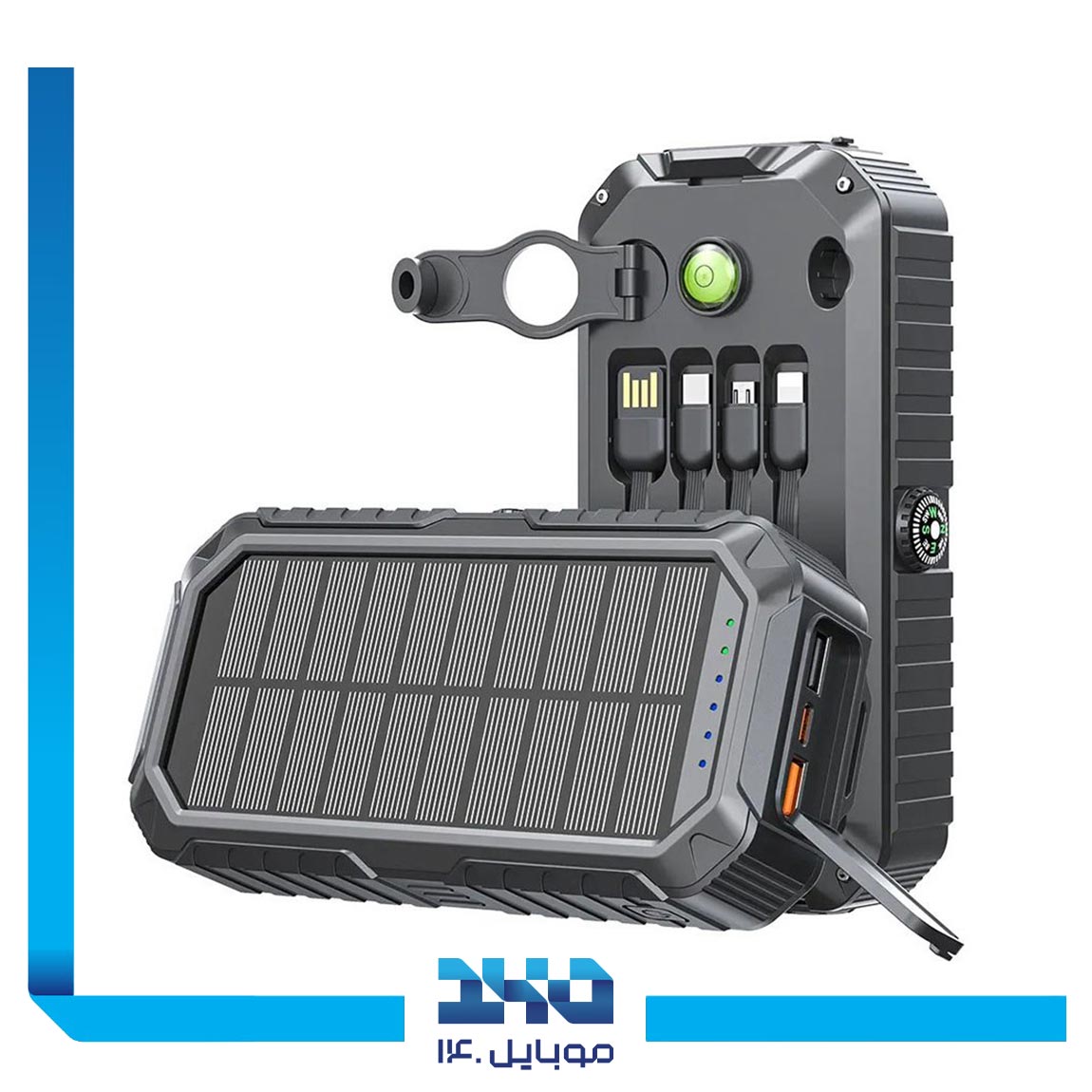 پاوربانک خورشیدی سولار میت گرین لاین مدل GL-PX15 ظرفیت 20000 میلی آمپر ساعت 1