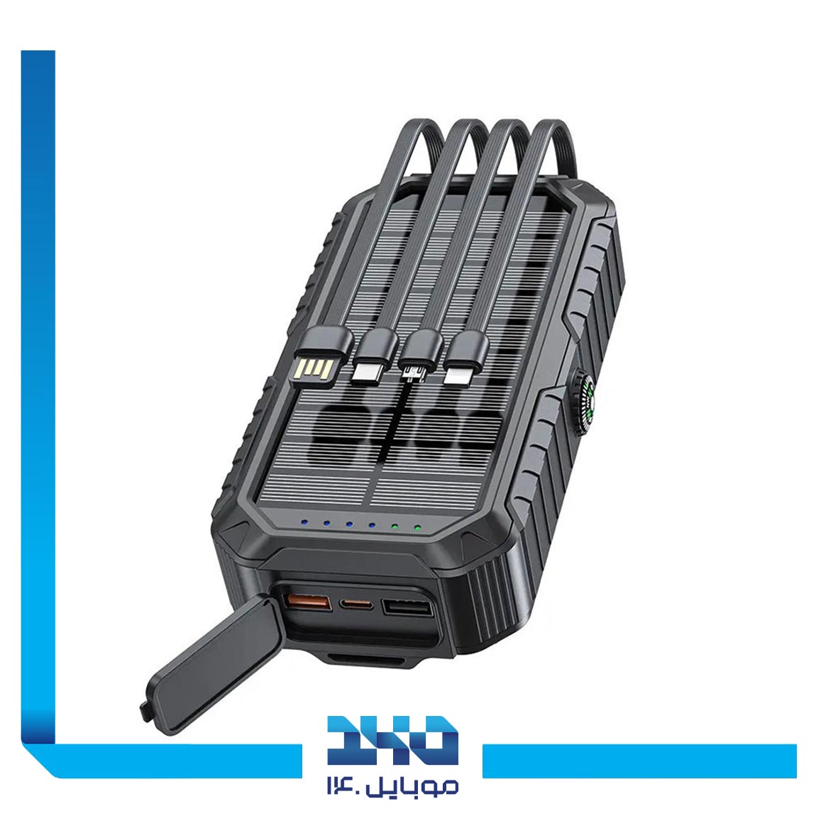 پاوربانک خورشیدی سولار میت گرین لاین مدل GL-PX15 ظرفیت 20000 میلی آمپر ساعت 2
