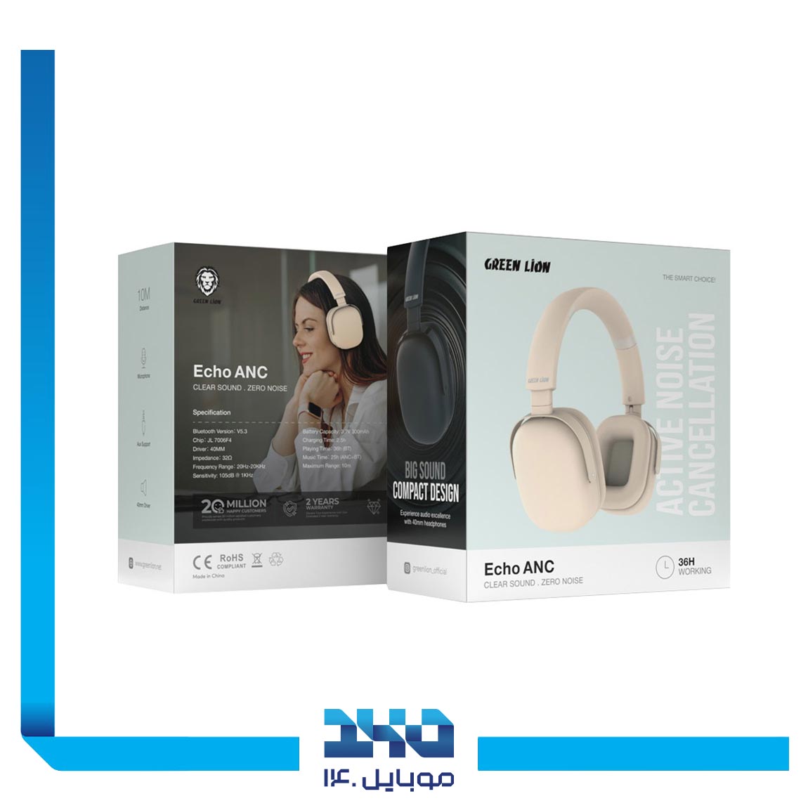 هدفون بلوتوثی گرین لاین مدل Echo ANC 3