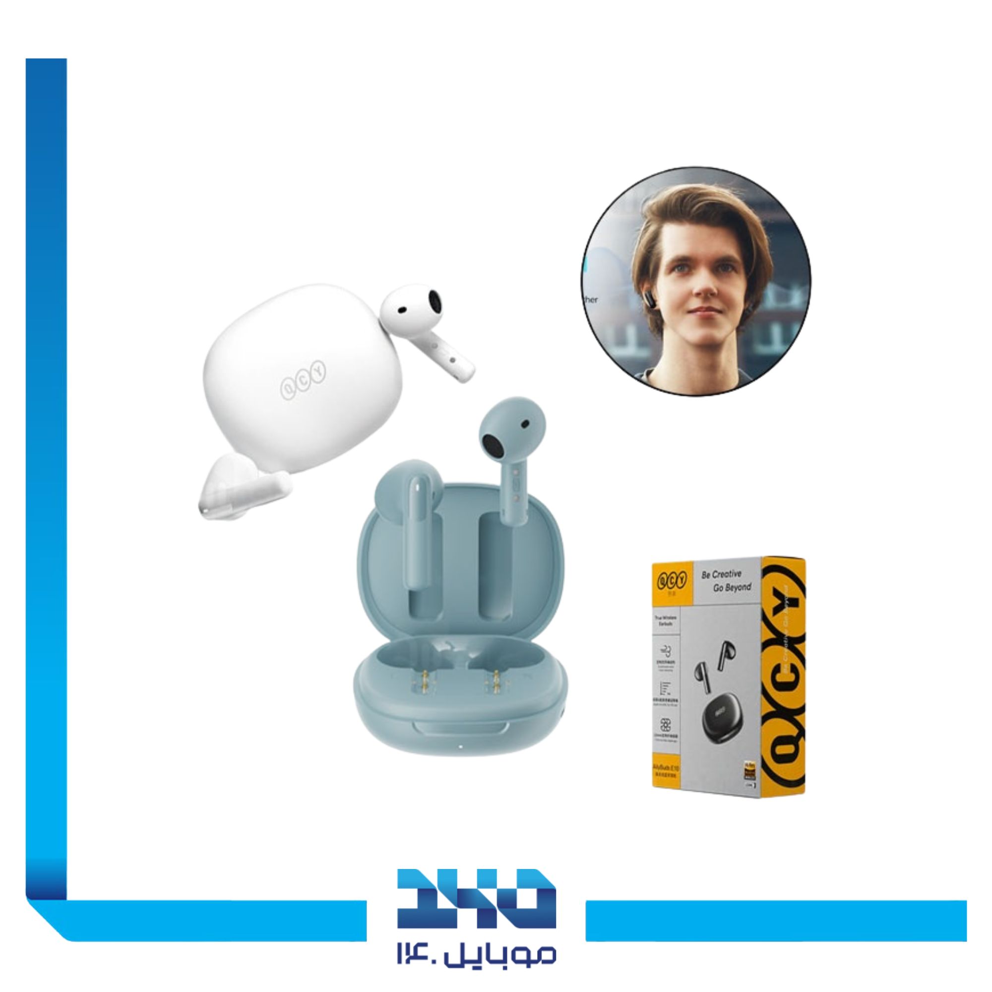 هندزفری بلوتوث کیو سی وای مدل AilyBuds E10 2