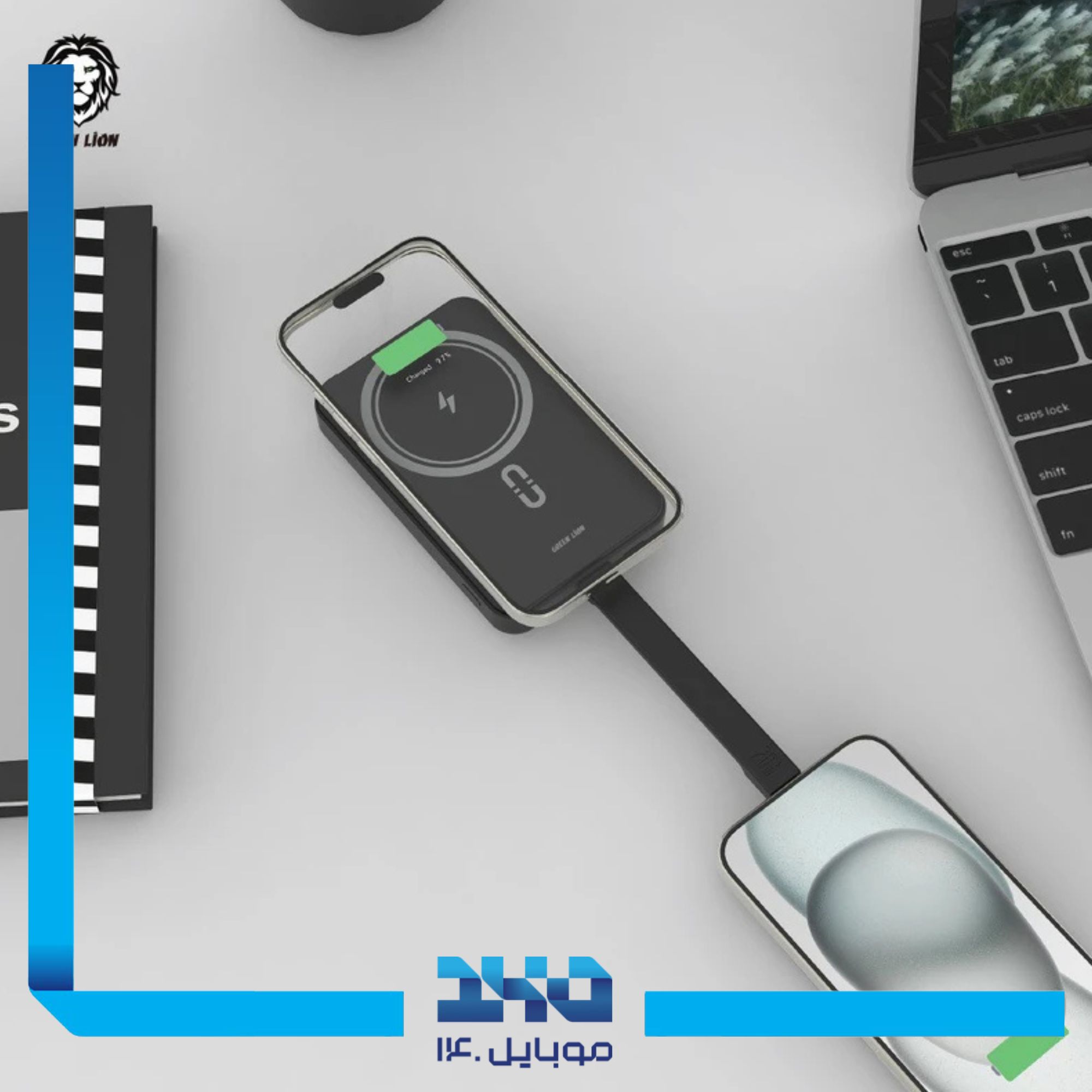 پاوربانک گرین لاین 20 وات مدل MagSafe Lite ظرفیت 10000 میلی آمپر 2