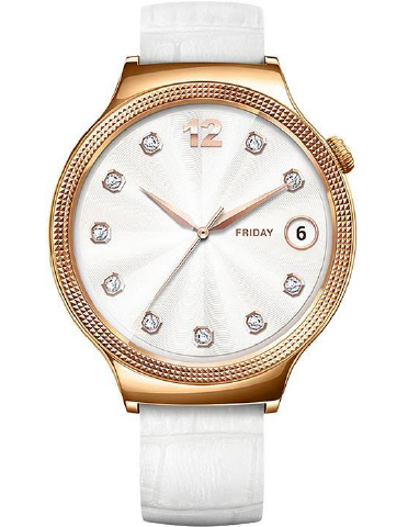 ساعت هوشمند زنانه هوآوی واچ مدل Rose Gold Case with White Leather Band