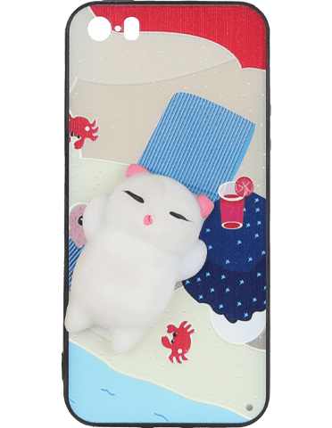 کاور اسکوییشی مدل گربه مخصوص گوشی اپل Iphone 5 