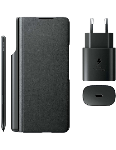 پک نوت مناسب گوشی سامسونگ مدل Galaxy Z Fold 3 5G شامل کیف کلاسوری، قلم و شارژر 25 وات