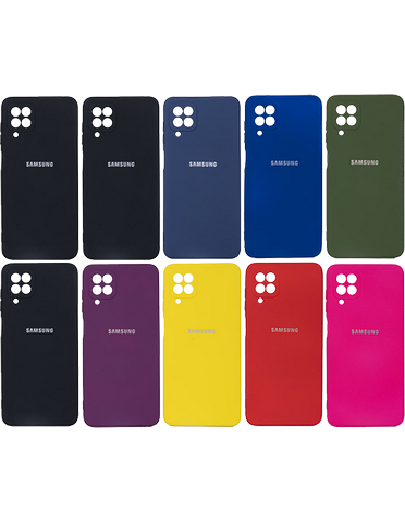 پک 10 عددی کاور سیلیکونی مناسب برای گوشی سامسونگ Galaxy A12 ( رنگبندی پک مشابه تصویر)