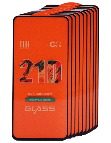 پک 10 تایی محافظ صفحه‌نمایش شیشه‌ای 9D/21D مناسب برای گوشی شیائومی Redmi 9C