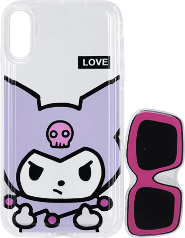 کاور ژله‌ای عروسکی پاپ سوکت‌دار مدل Love مناسب برای گوشی IPHONE X/XS