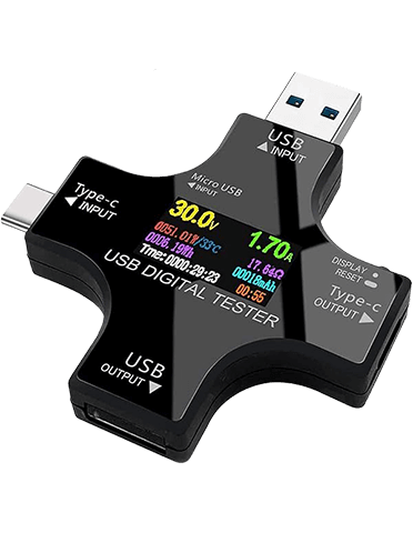تستر خروجی ولتاژ و آمپر شارژر سانشاین مدل Type-C | اورجینال