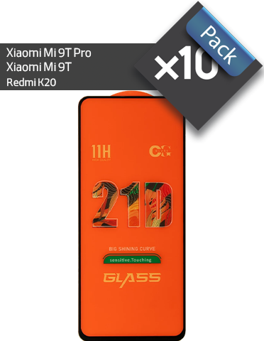 پک 10 عددی گلس گوشی شیائومی مناسب برای MI 9T،MI 9T PRO،K20 فول چسب 21D