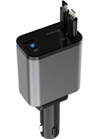 شارژر فندکی 50 وات گرین لاین مدل Retractable