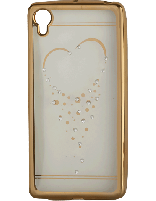 کاور نگین‌دار یونیک مدل قلب مخصوص گوشی سونی Xperia X
