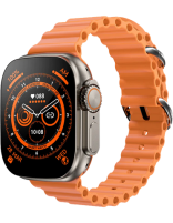 ساعت هوشمند هاینوتکو مدل T99 Ultra Max سایز 49 میلی‌متر | دارای دو بند نارنجی و مشکی