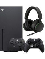 کنسول بازی مایکروسافت مدل XBox Series X به‌همراه هدست گیمینگ ایکس باکس مدل Wireless Headset و کنترلر ایکس‌باکس مدل Elite-Black