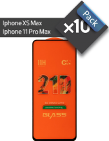 پک 10 عددی گلس گوشی اپل مناسب برای Iphone 11 Pro Max /Iphone XS Max فول چسب 21D