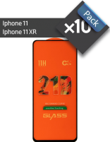 پک 10 عددی گلس گوشی اپل مناسب برای Iphone 11/xr فول چسب 21D