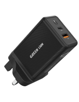 شارژر دیواری گرین لاین مدل Gan Adapter 65W Retractable Cable PD 3.0
