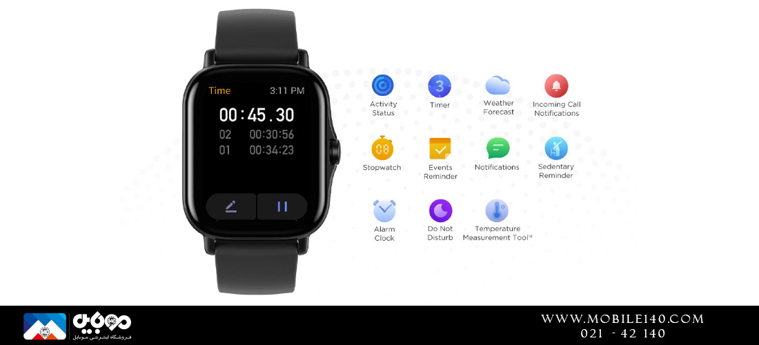 ساعت هوشمند شیائومی امیزفیت مدل GTS 2E
